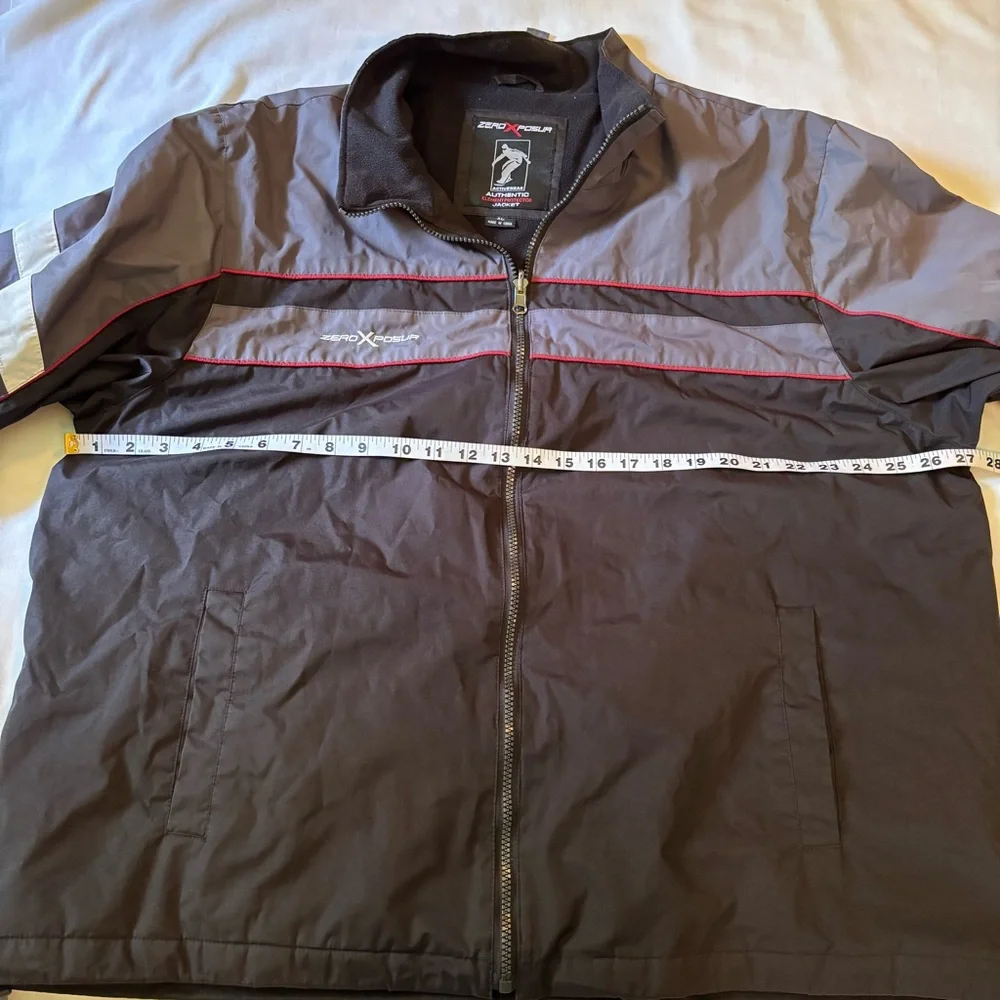 ZeroXposur Jacket Coat Black Grey Red trim Moto Snowboard Men’s Size XL